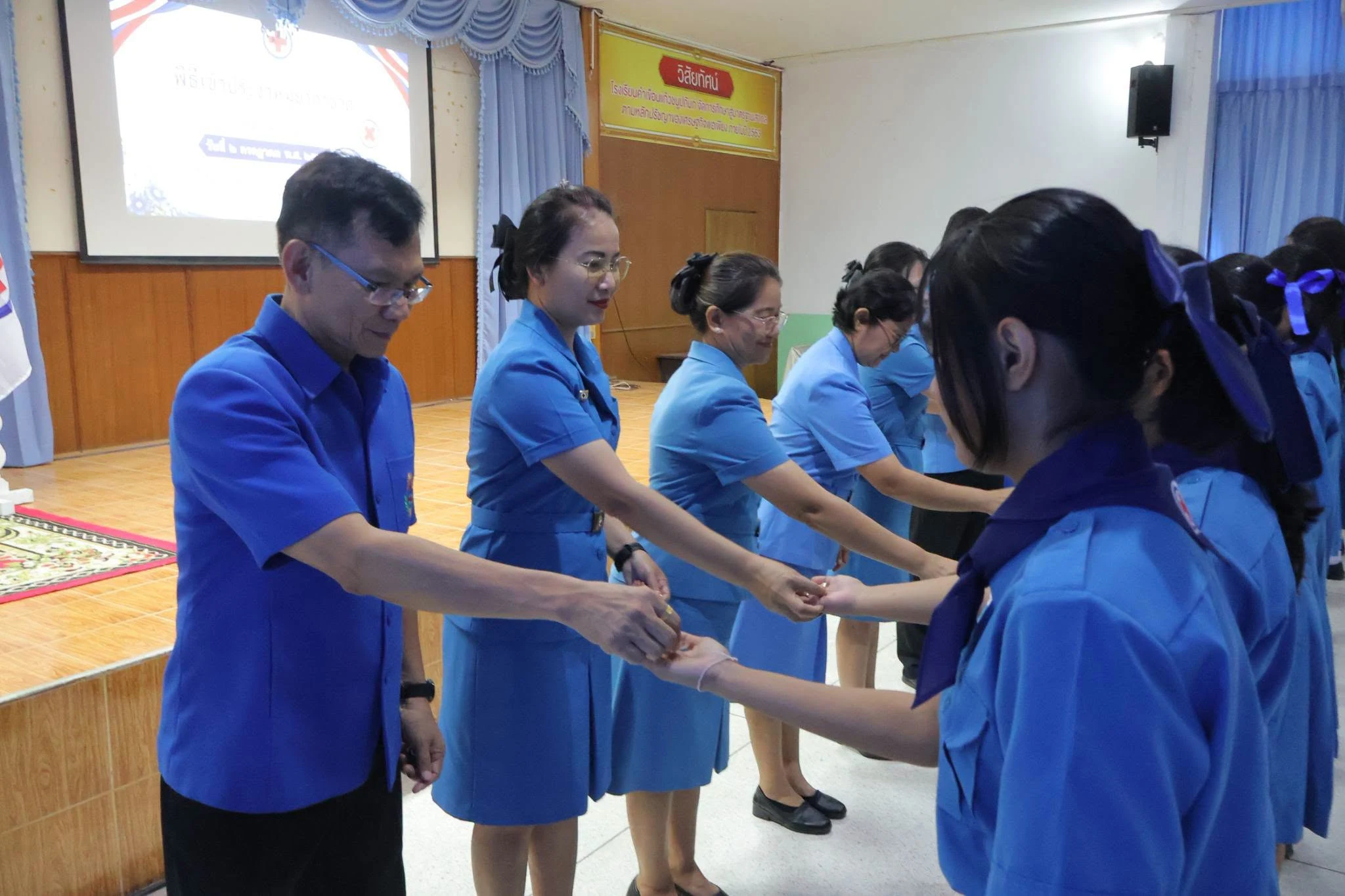 พิธีเข้าประจำหมู่สมาชิกยุวกาชาด ประจำปีการศึกษา 2569